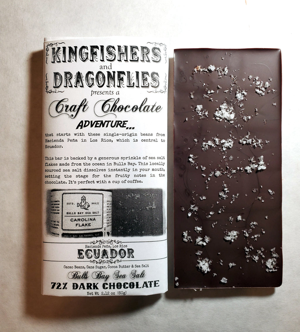 72% Ecuadorian Arriba Dark Chocolate with Bulls Bay Sea Salt